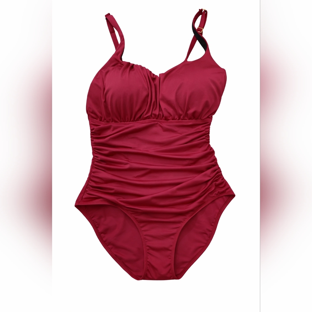 Elegant Red One-Piece Swimsuit